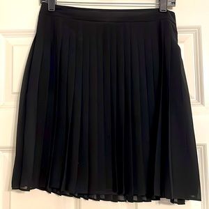 Ann Taylor Loft Black Pleated Skirt